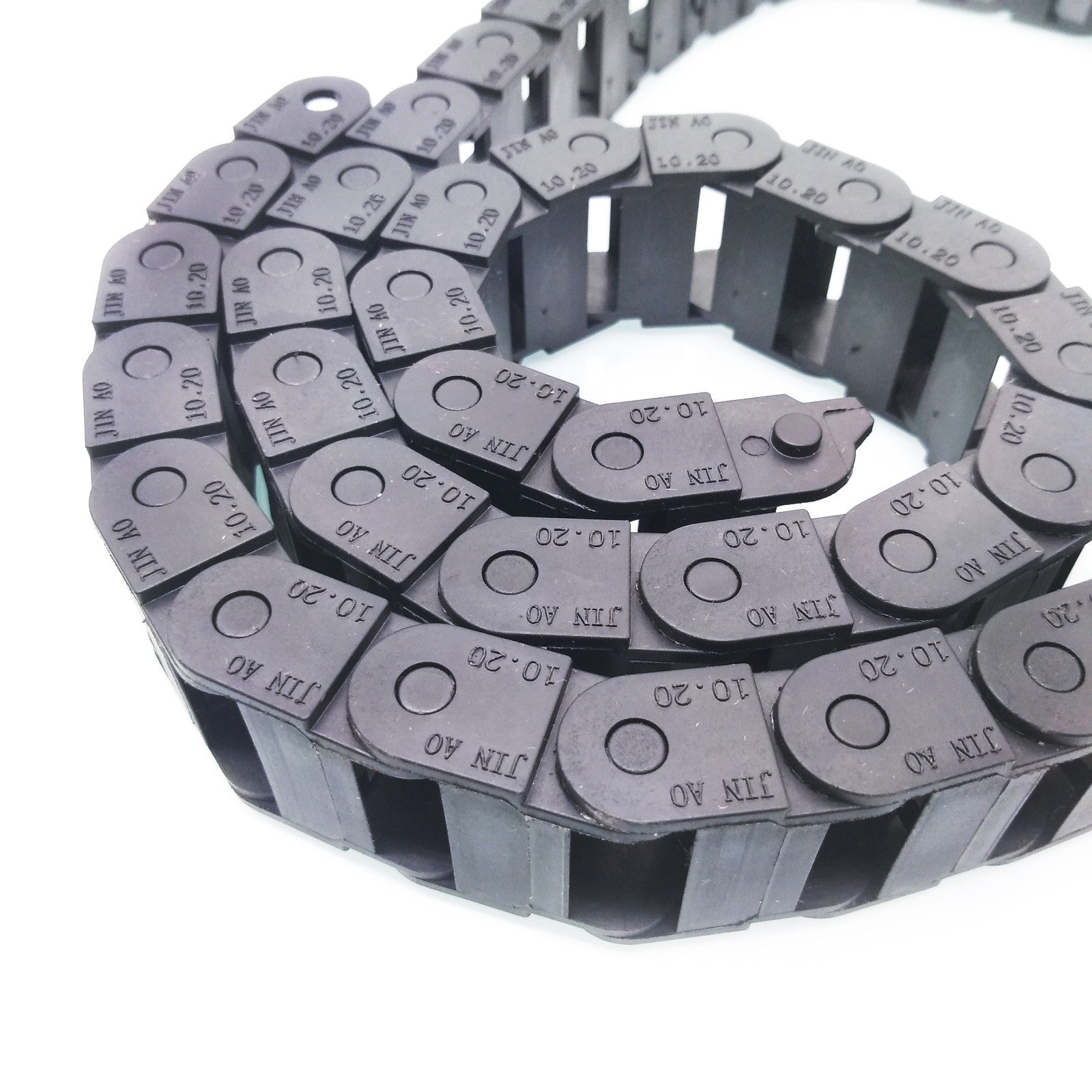 2M 2000mm Black Long Nylon Cable Drag Chain Wire Carrier 10 x 20mm