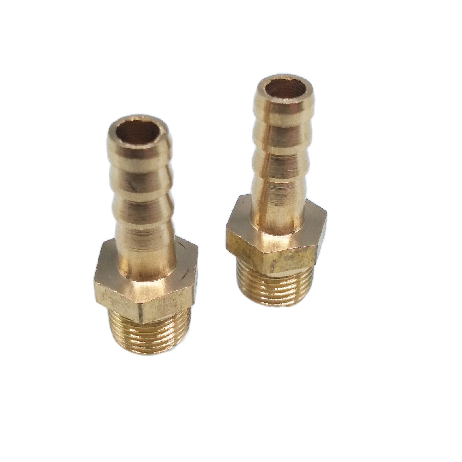 US Stock 2x 1/8" BSP Male Thread 6mm Brass Hose Barb Coupler Fitting Connector
