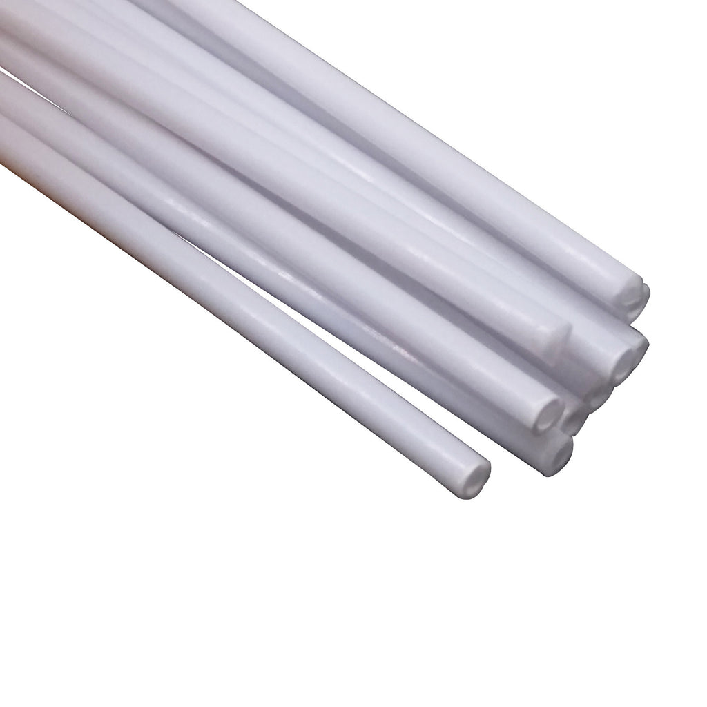 US Stock 10x OD 2mm x 250mm ABS Styrene Plastic Round Tube Pipe Diameter White