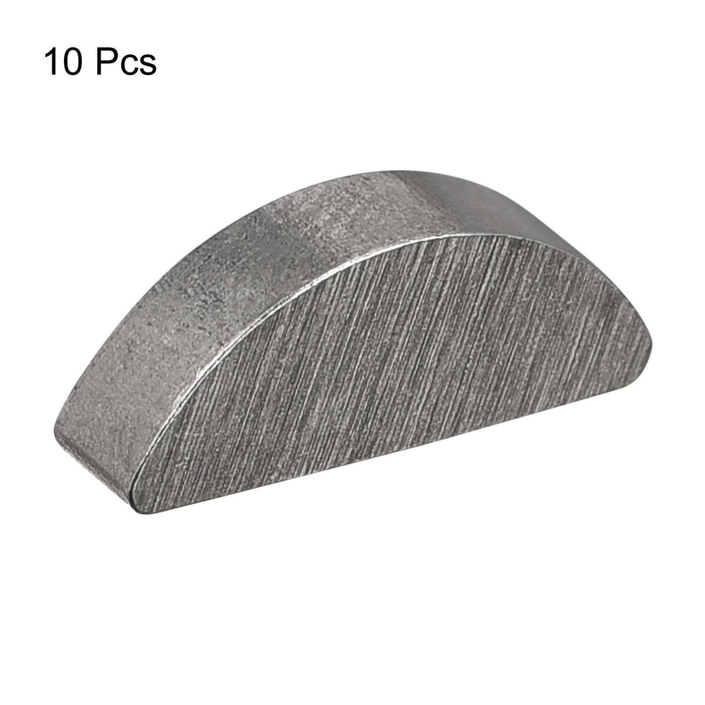10pcs Woodruff Keys 45# Steel 13mm Length x 5mm Width x 3mm Thickness
