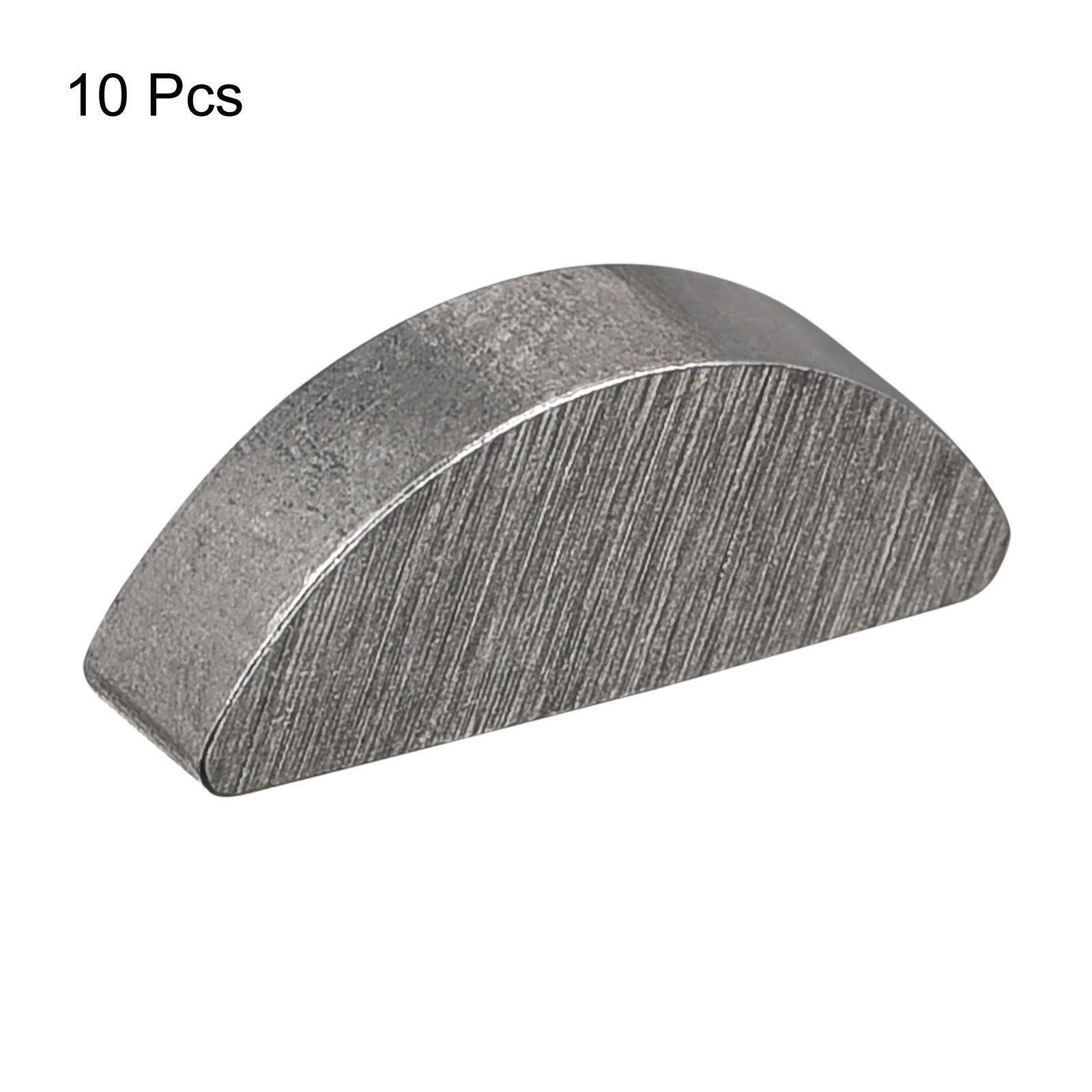 10pcs Woodruff Keys 45# Steel 13mm Length x 5mm Width x 3mm Thickness