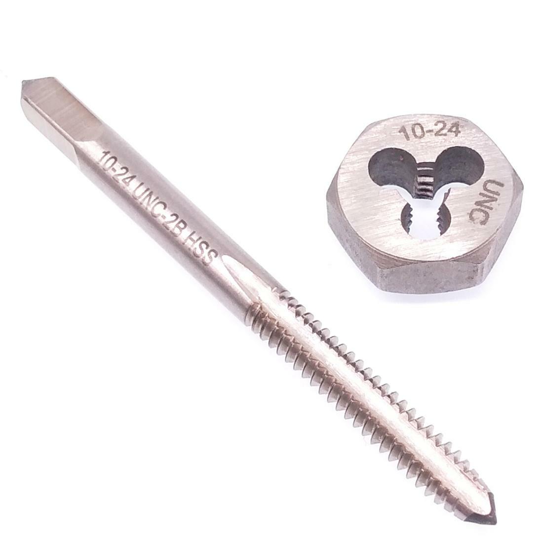 US Stock HSS 10-24 Tap & 10-24 Hexagon Die Thread Right Hand Set