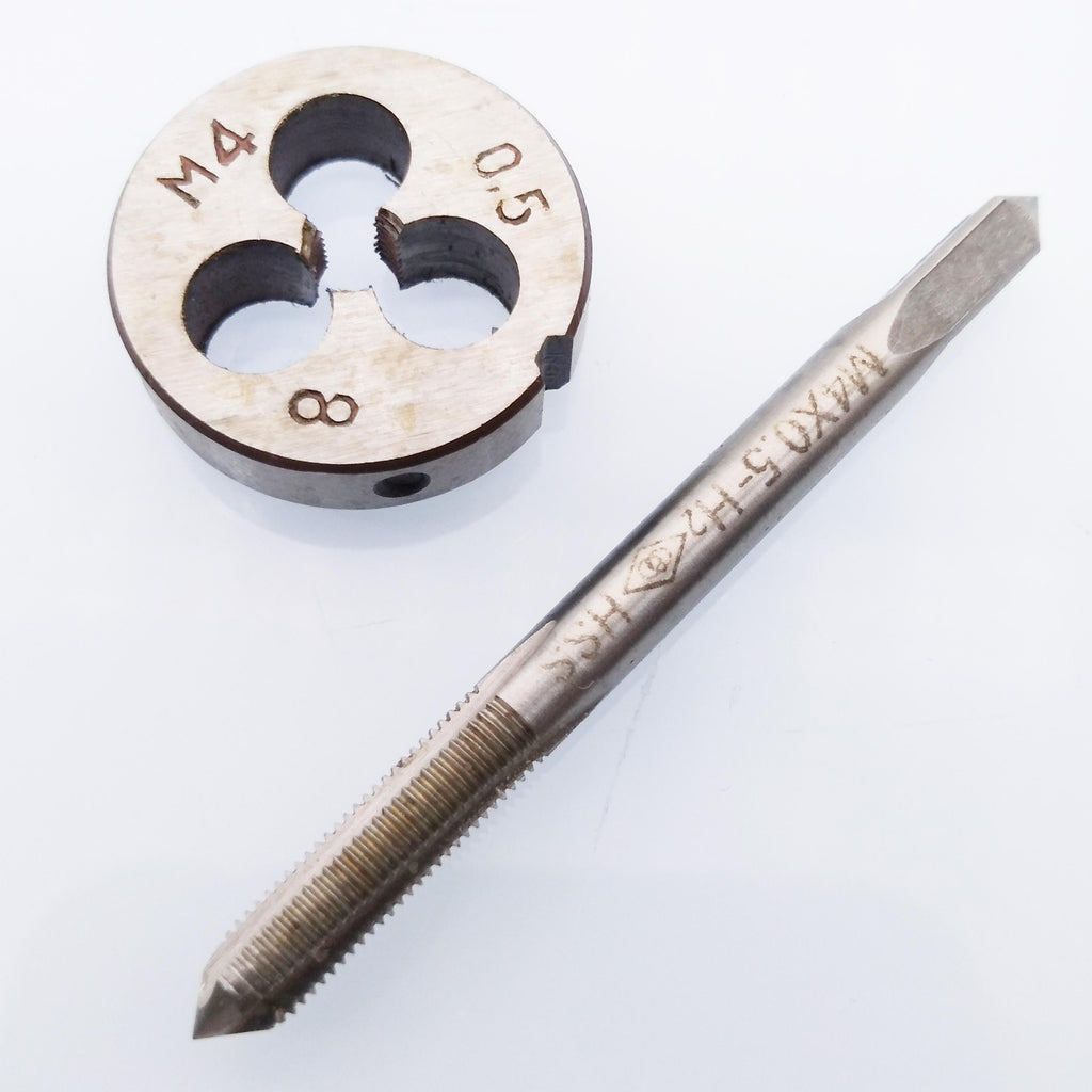 US Stock HSS M4 x 0.5mm Tap & M4 x 0.5mm Die Metric Thread Right Hand