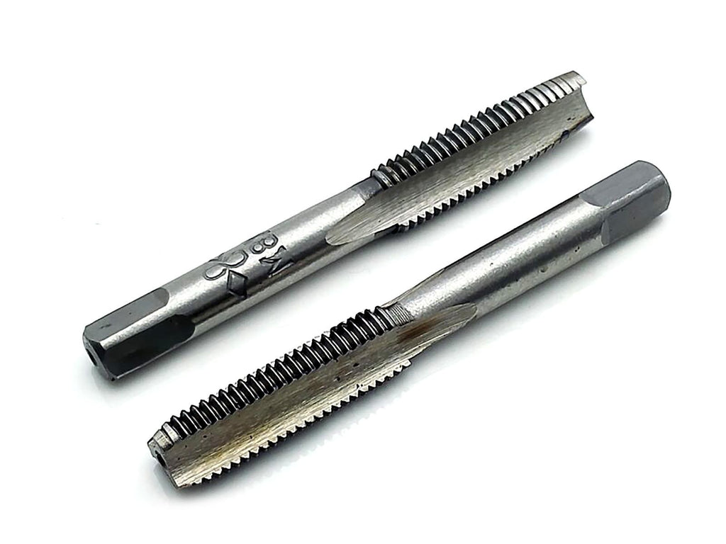 US Stock HSS 8mm x 1 Metric Taper and Plug Tap Right Hand Thread M8 x 1mm Pitch