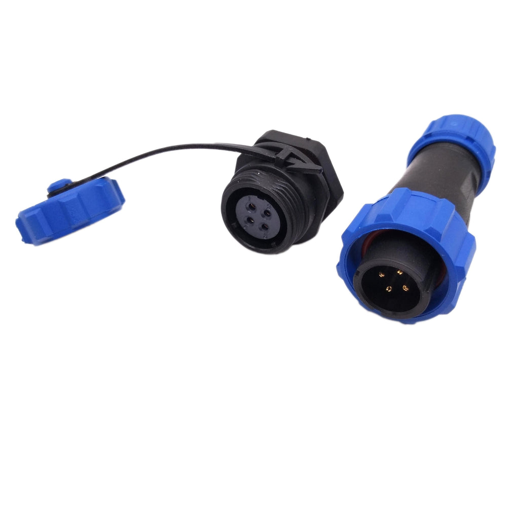 US Stock 4 Pins Waterproof IP68 Aviation Cable Circular Connector Panel Mount