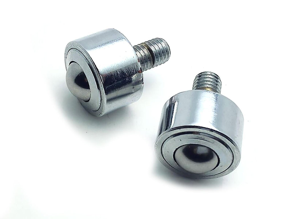 US Stock 2x 12mm Metal Transfer Bearing Ball Load 66LB Industrial Caster SP12-FL