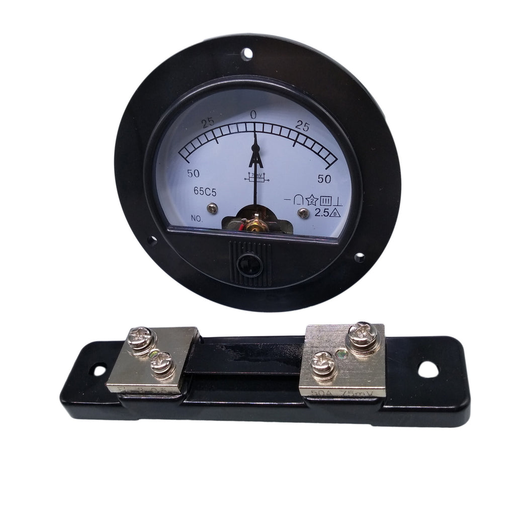 AU Stock DC -50A ~ +50A Analog AMP Current Needle Panel Meter Ammeter & Shunt
