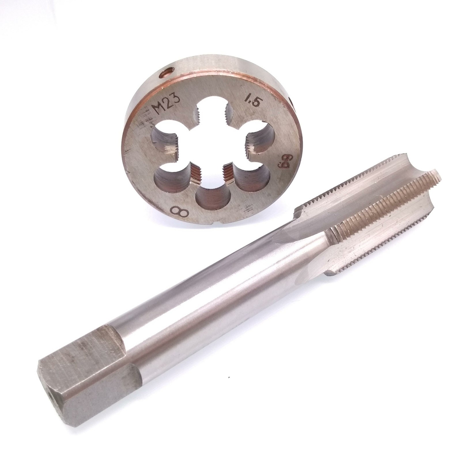 US Stock HSS M23 x 1.5mm Tap & M23 x 1.5mm Die Metric Thread Right Hand