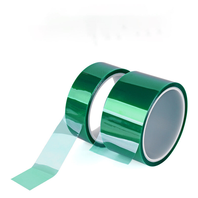 5 Roll Heat Resistant PET Green Tape High Temperature 33m(100ft)/Roll Width 30mm