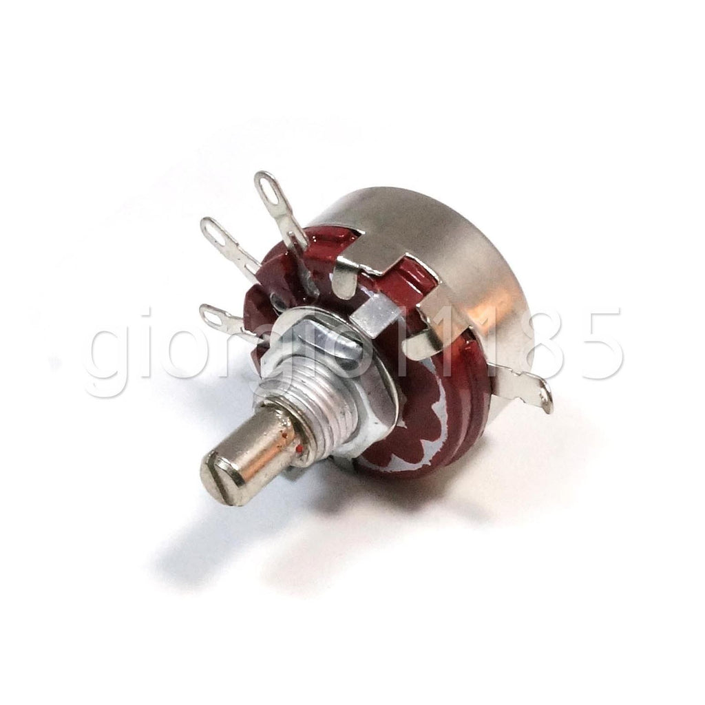 US Stock 2x 1M ohm 2W 6mm Round Shaft Rotary Taper Carbon Potentiometer WTH118