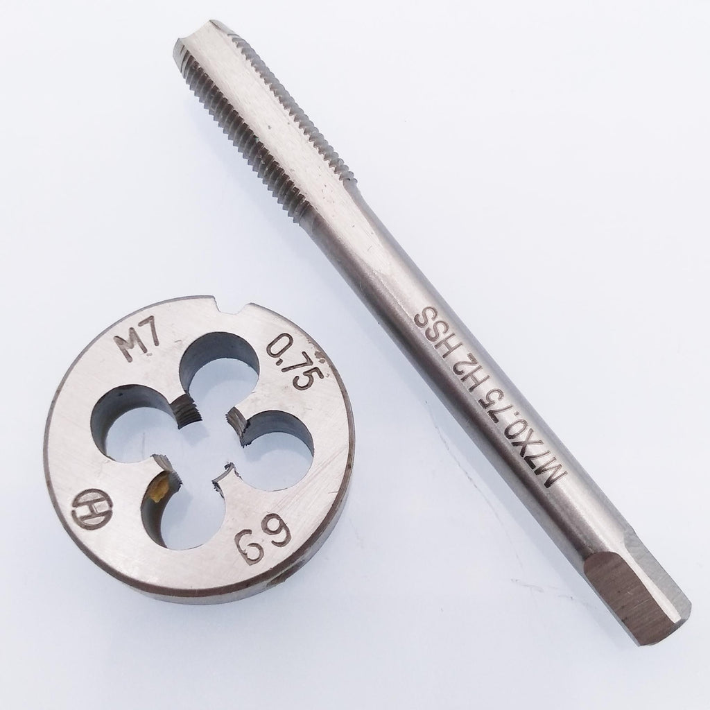 US Stock HSS M7 x 0.75mm Tap & M7 x 0.75mm Die Metric Thread Right Hand