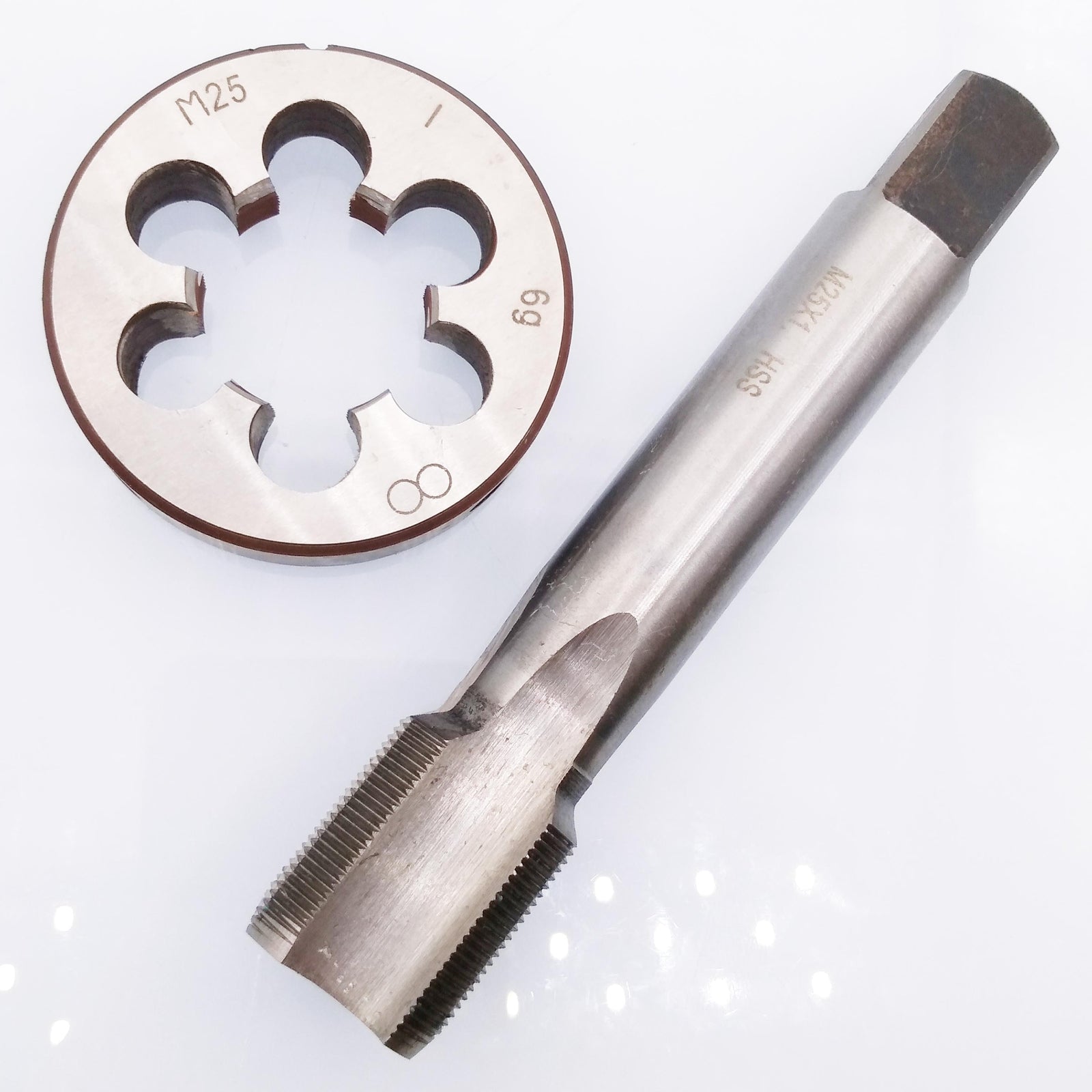 US Stock HSS M25 x 1mm Tap & M25 x 1.0mm Die Metric Thread Right Hand