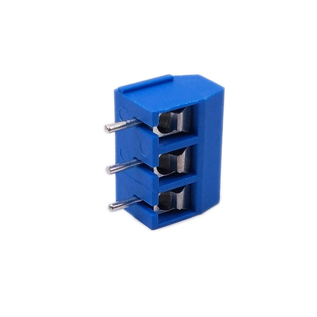 AU Stock 20x 5mm Pitch 3 pin 3 way PCB Screw Terminal Blocks Connector Blue