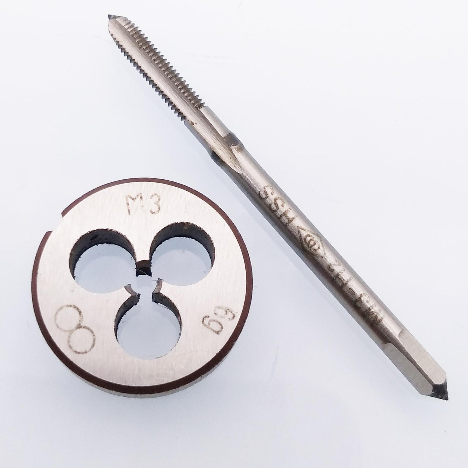 AU Stock  HSS M3 x 0.5mm Tap & M3 x 0.5mm Die Metric Thread Right Hand