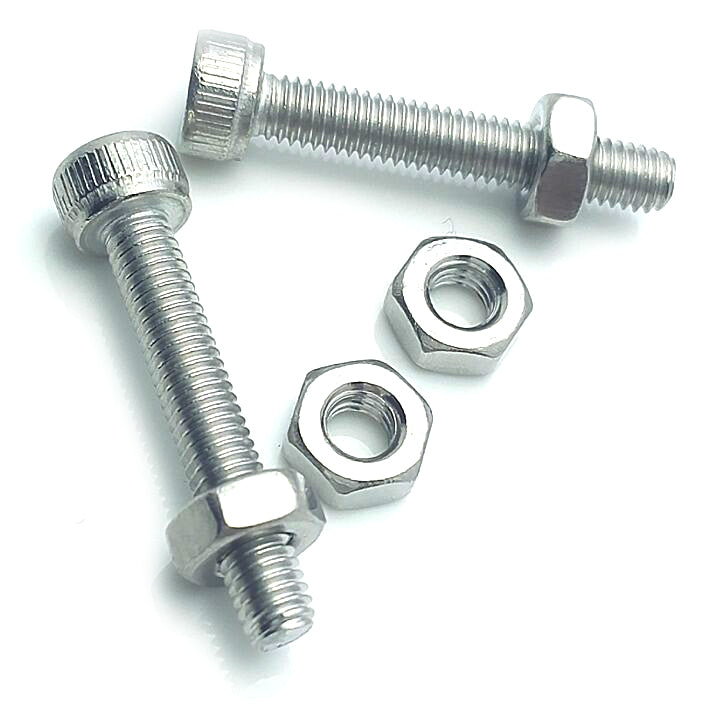 US Stock 50x M3 x 18mm Hex Socket Screw Bolt Knurling DIN912 Stainless Steel Nut