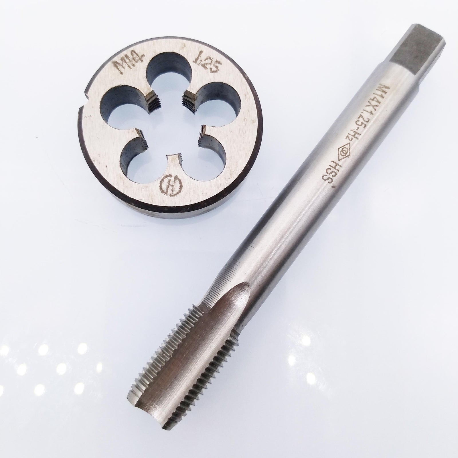 US Stock HSS M14 x 1.25mm Tap & M14 x 1.25mm Die Metric Thread Right Hand