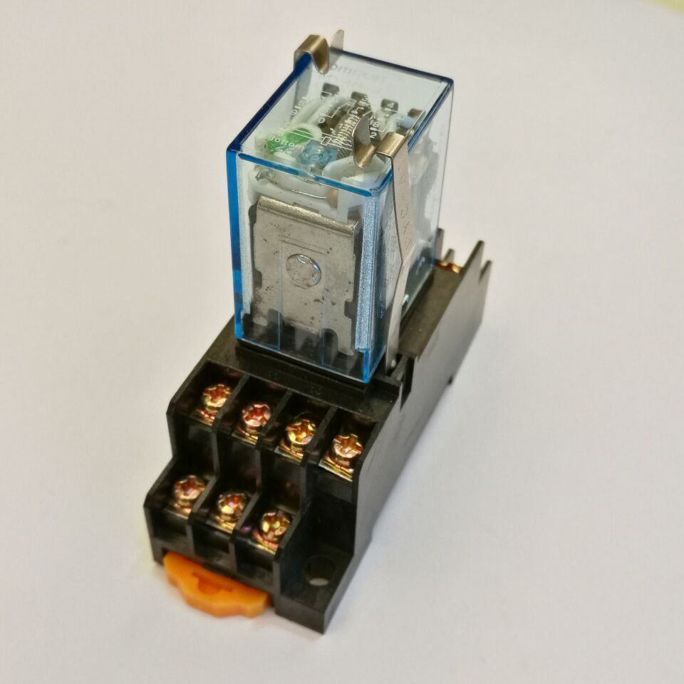 US Stock MY4N-J MY4NJ HH54P-L 12V DC Coil Cube Relay & PYF14A Socket Base