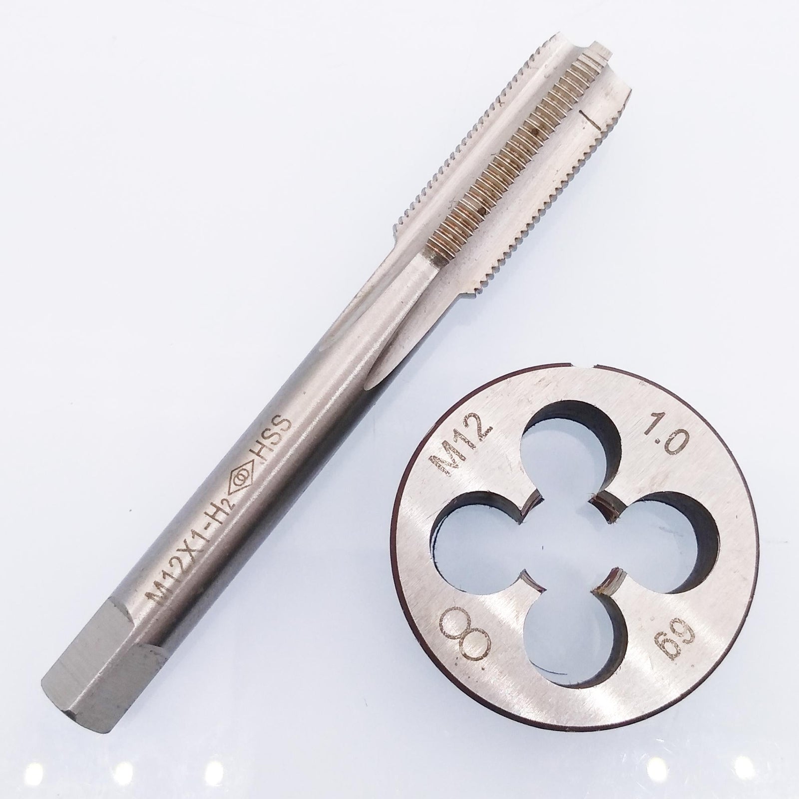 HSS M12 x 1mm Tap & M12 x 1.0mm Die Metric Thread Right Hand