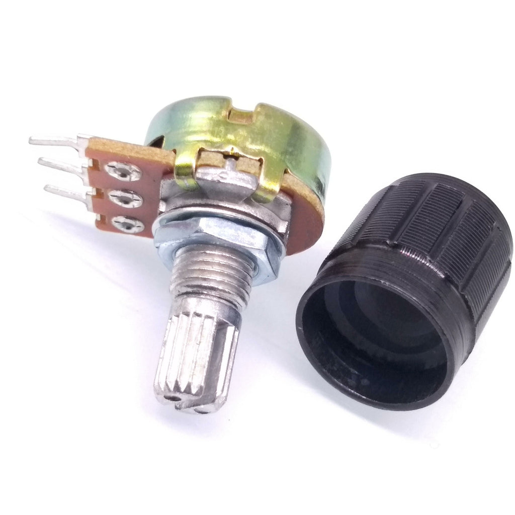 10 Units 50K B50K OHM Linear Taper Rotary Potentiometer POT Black Knob