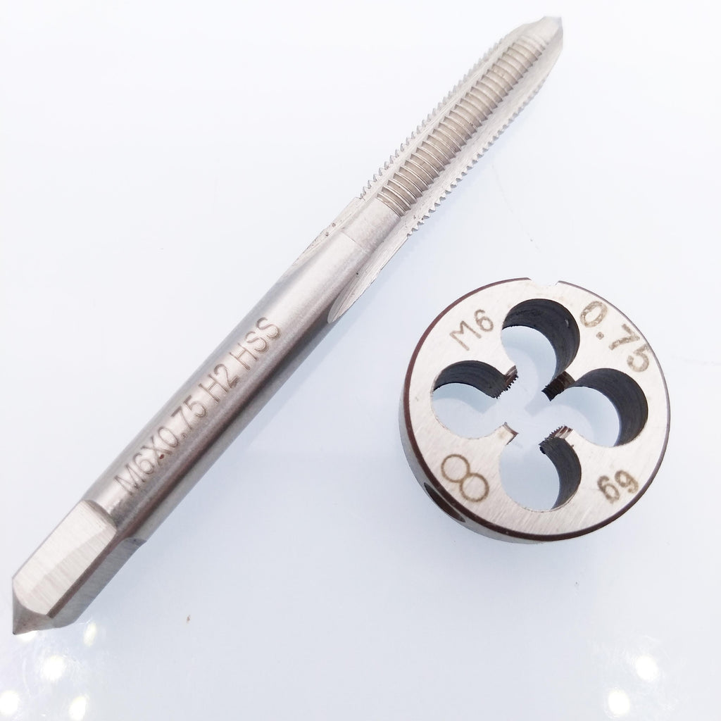 US Stock HSS M6 x 0.75mm Tap & M6 x 0.75mm Die Metric Thread Right Hand