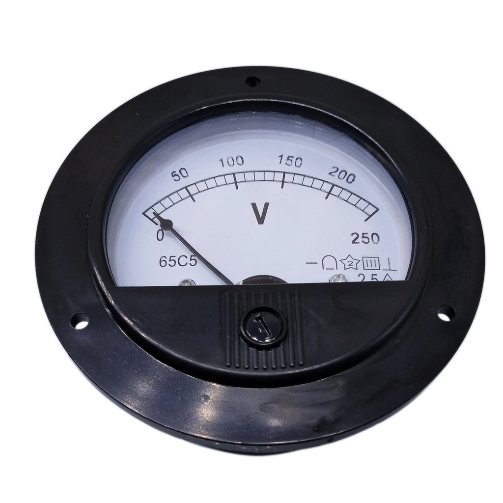 US Stock DC 0 ~ 250V Round Analog Volt Pointer Needle Panel Meter Voltmeter