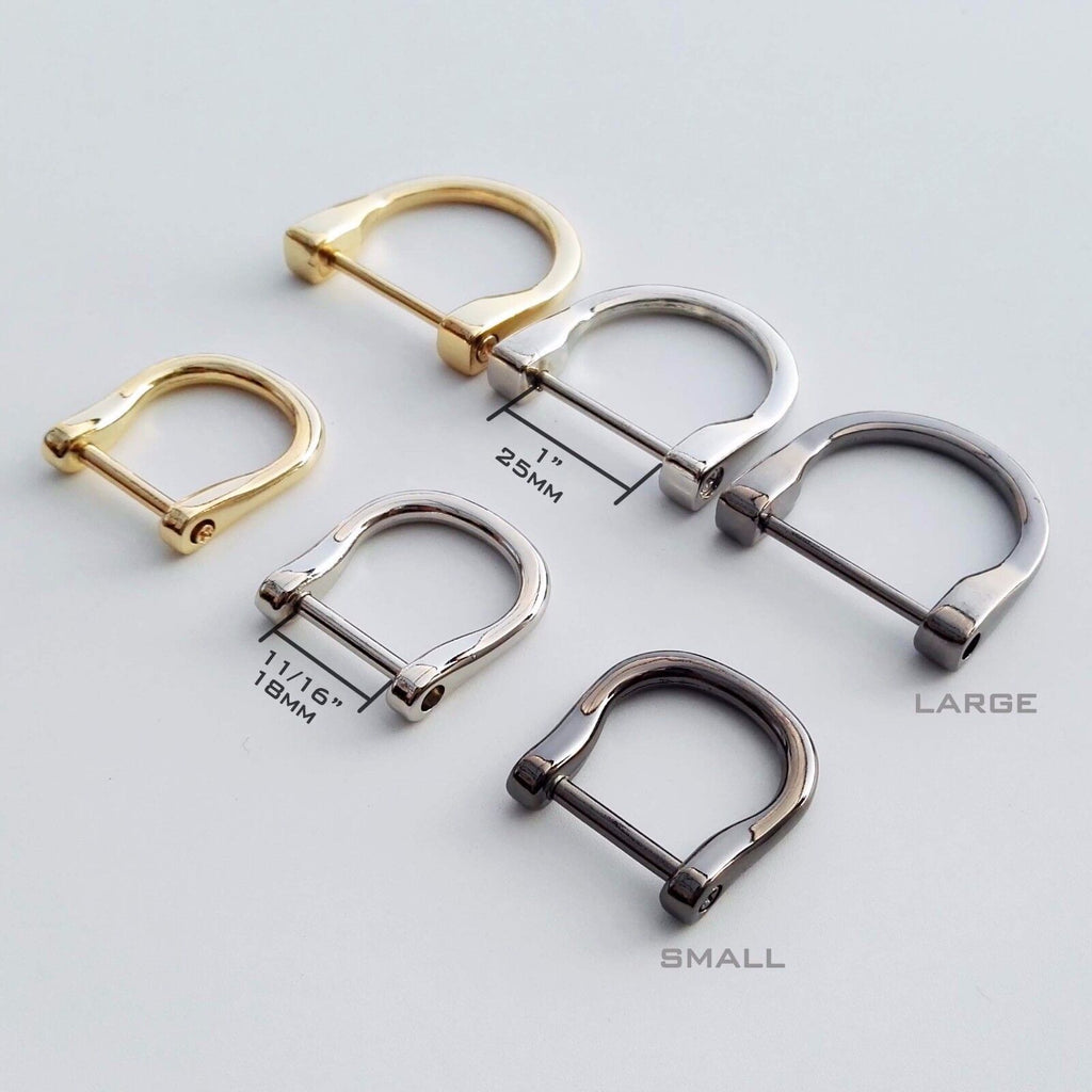 1pc Metal Detachable Handbag Leather Bag Purse Strap Belt Web D Ring Buckle