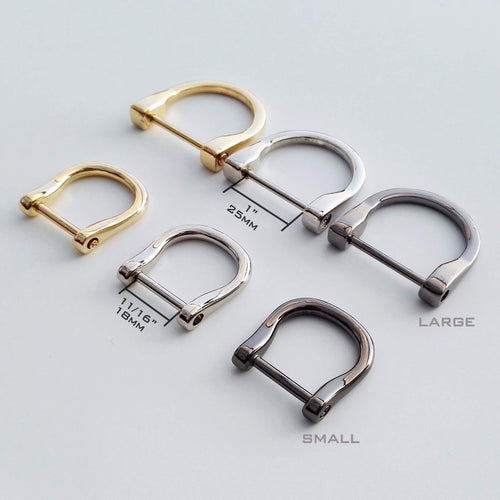 1pc Metal Detachable Handbag Leather Bag Purse Strap Belt Web D Ring Buckle
