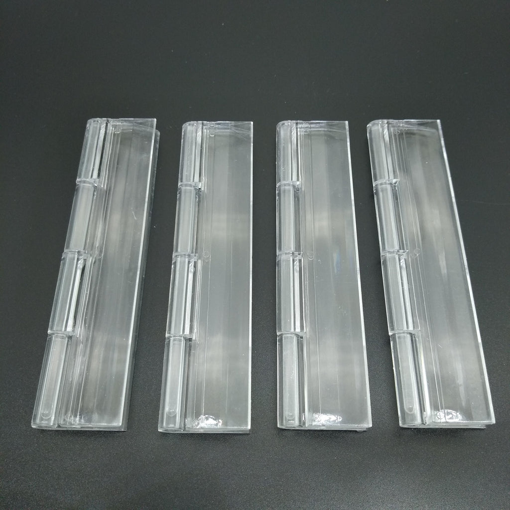 US Stock 4pcs Clear PMMA Acrylic Plastic Folding PMMA Hinge 100 x 42mm