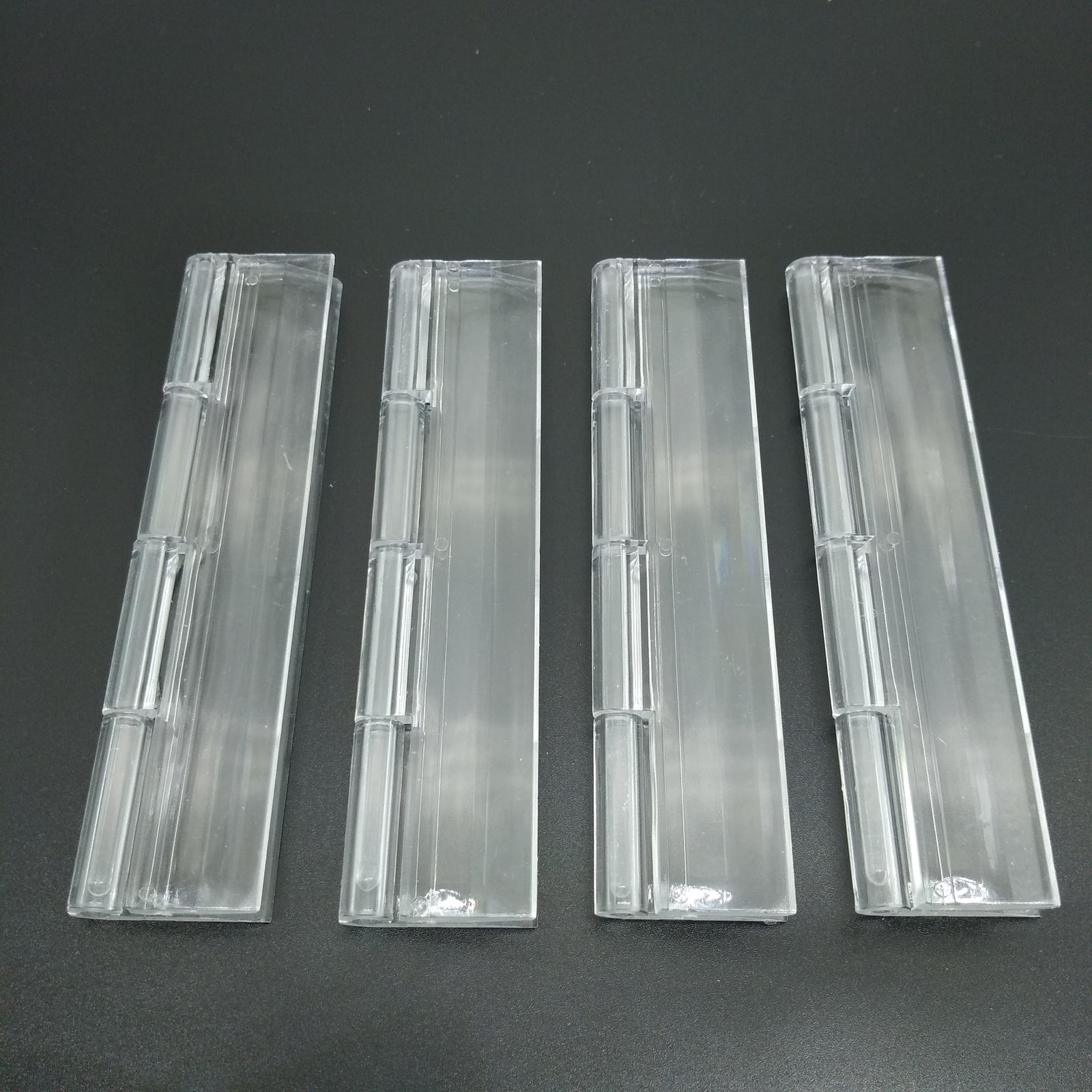 US Stock 4pcs Clear PMMA Acrylic Plastic Folding PMMA Hinge 100 x 42mm