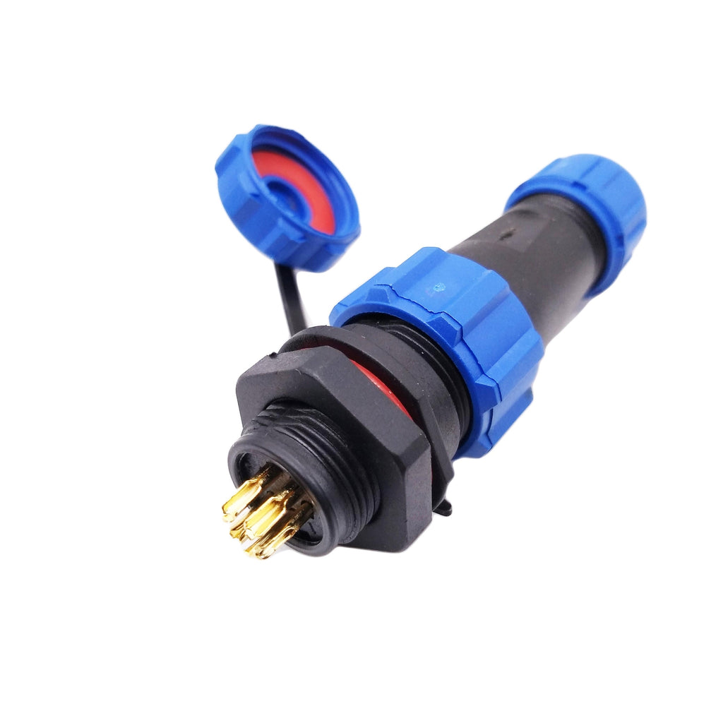 US Stock 6 Pins Waterproof IP68 Aviation Cable Circular Connector Panel Mount