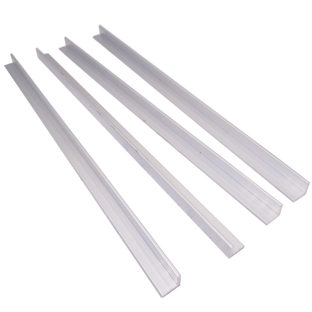 4pcs 10mm x 10mm x 250mm(9.84") Long 2mm Thick 6063 T5 Aluminum Angle