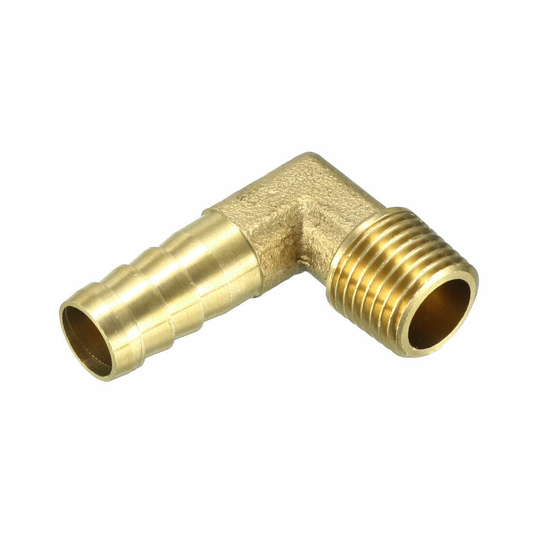 Brass Barb Hose Fitting 90 Degree Elbow 10mm Barbed x 1/4 PT Male Pipe
