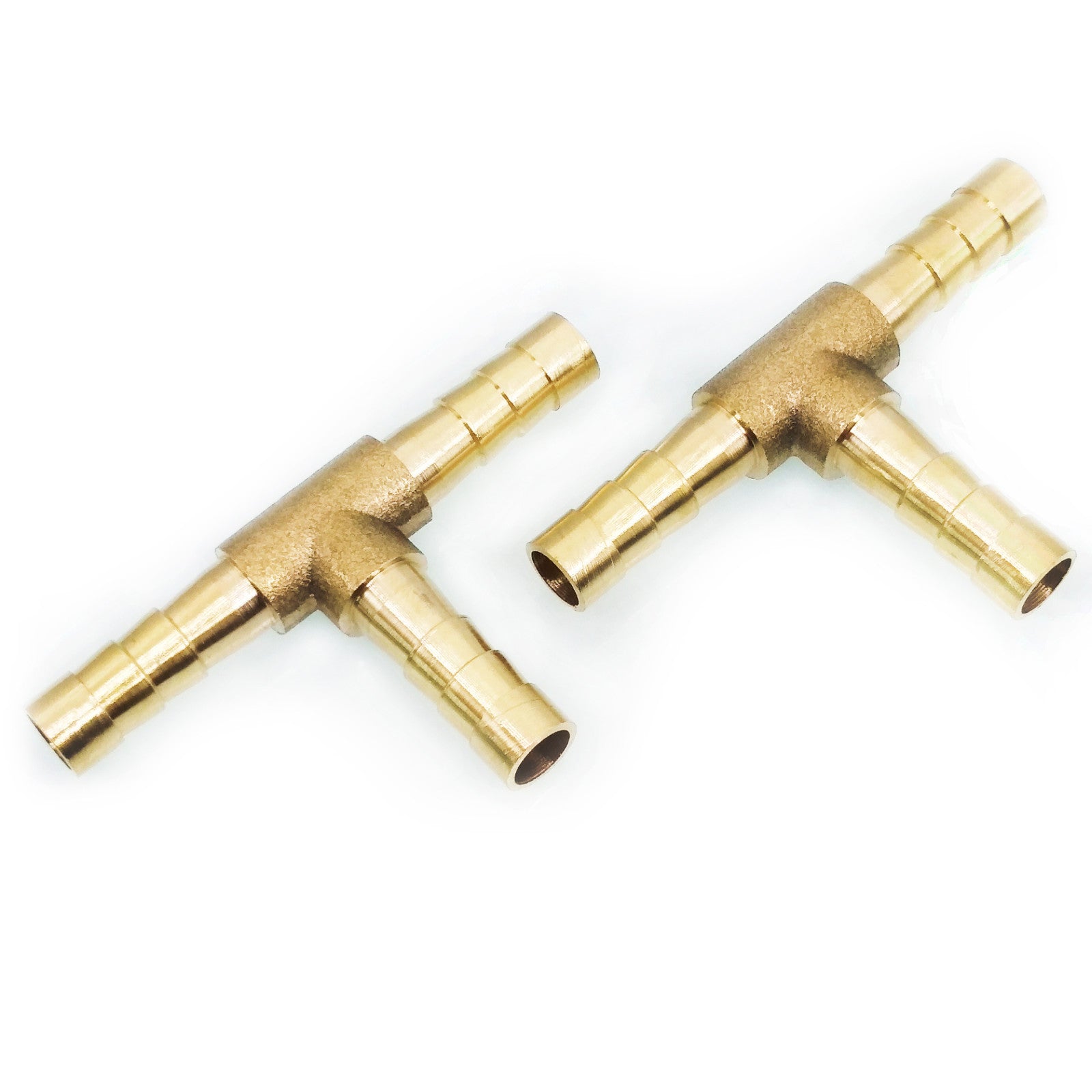 US Stock 6x Dia 6mm 3 Way T Shape Brass Hose Barb Pipe Connector Adapter Coupler
