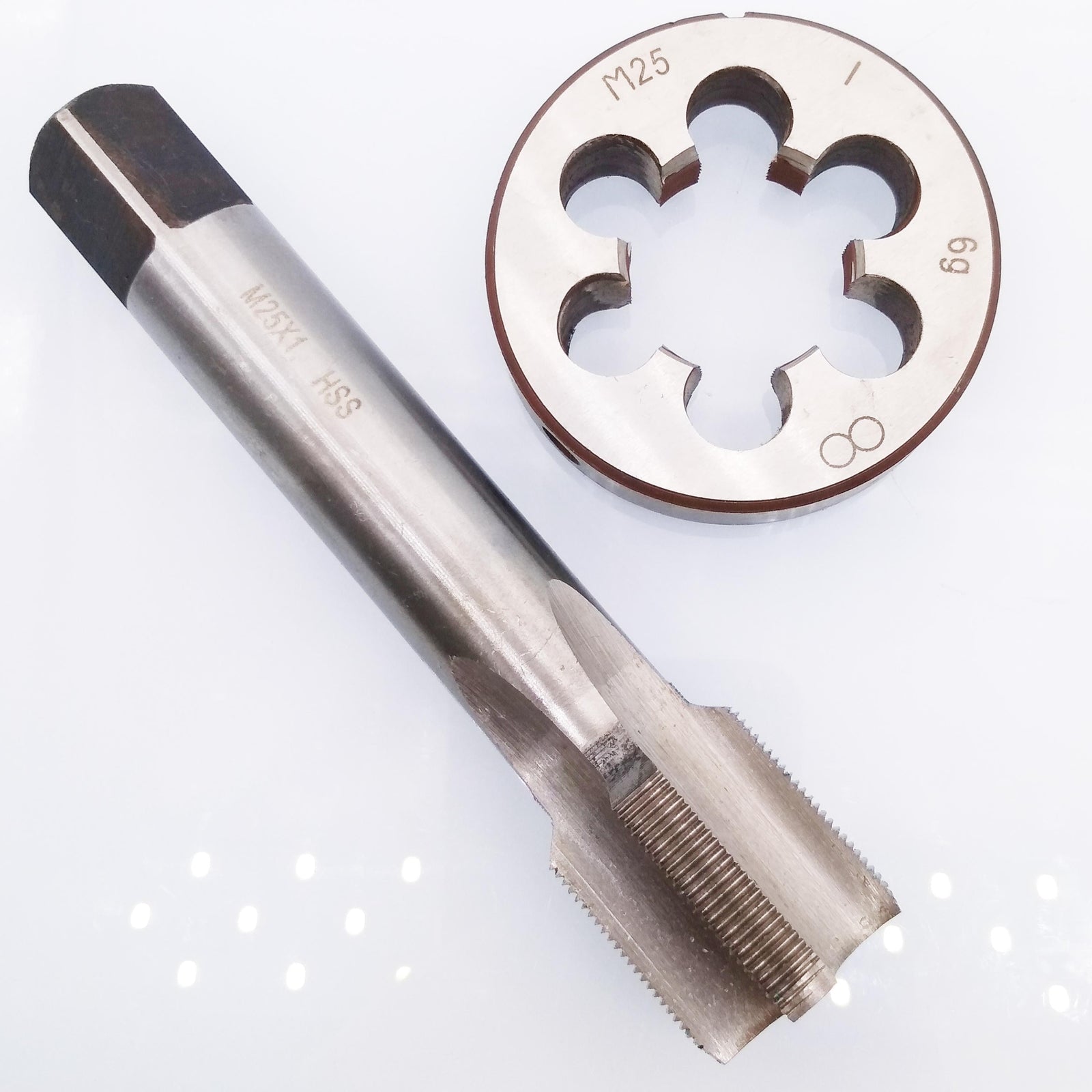 HSS M25 x 1mm Tap & M25 x 1.0mm Die Metric Thread Right Hand
