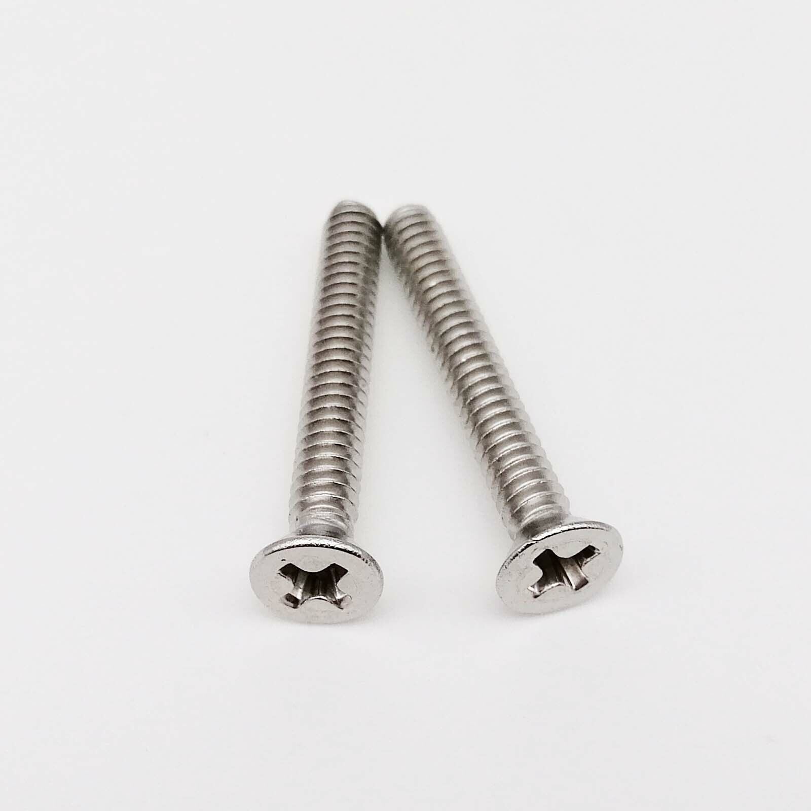 50pcs UNF 00#-90x 5mm Fine Thread Phillips Flat Countersunk Head Screw Bolt