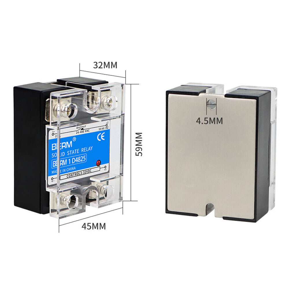 AU Stock Solid State Relay Input DC 3-32V to Output AC 24-480V Single-phase 80A