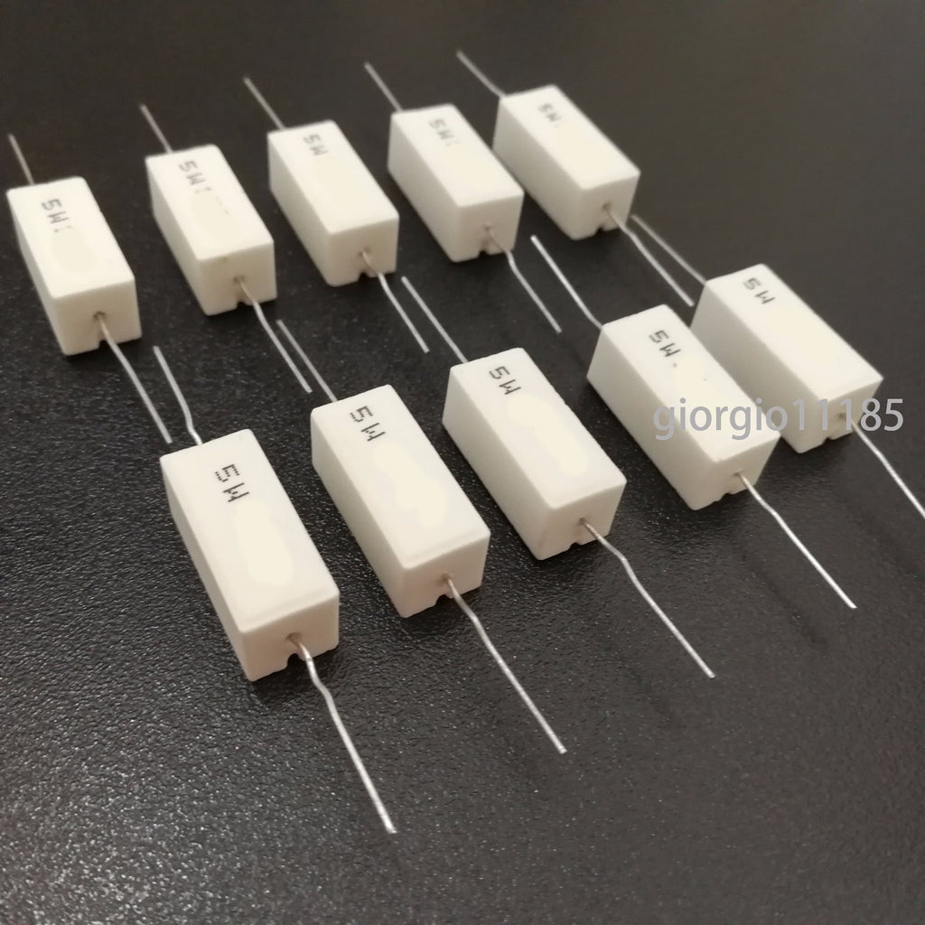 US Stock 10pcs 2K ohm 2KΩJ 5 watt Axial Ceramic Cement Power Resistor 5W