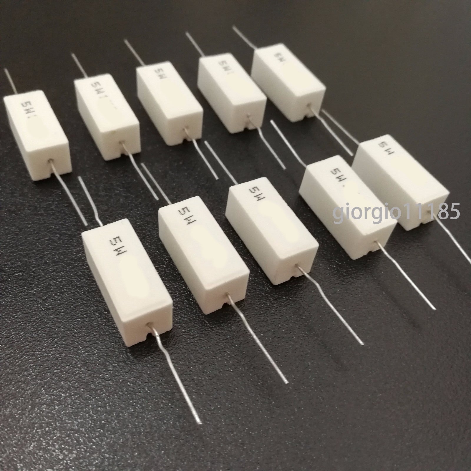 US Stock 10pcs 2K ohm 2KΩJ 5 watt Axial Ceramic Cement Power Resistor 5W