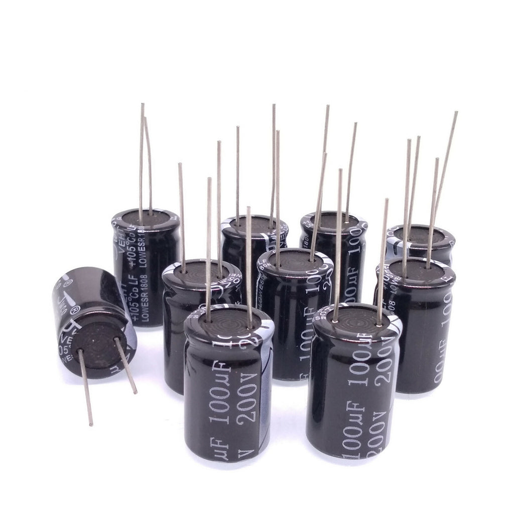 AU Stock  10pcs Electrolytic Capacitors 100uF 100mfd 200V +105℃ Radial 16 x 26mm