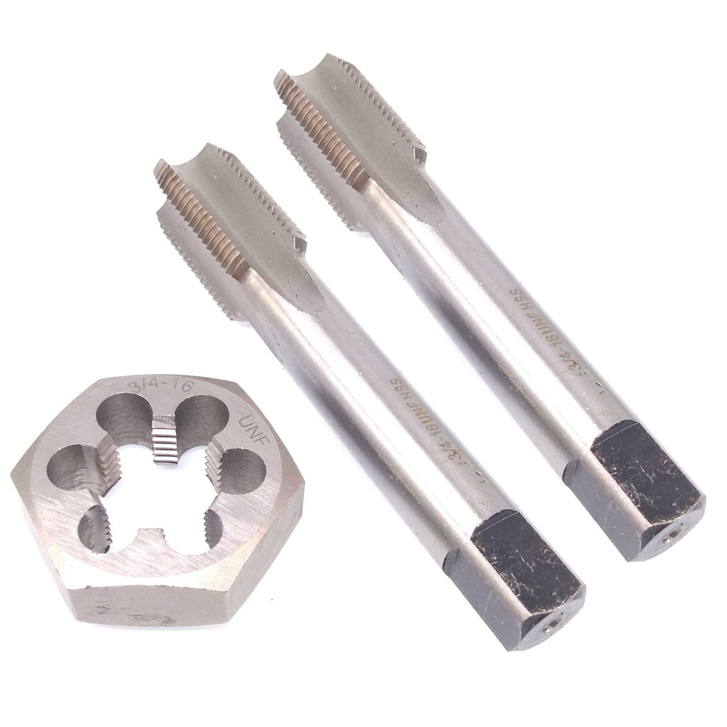 HSS 3/4-16 Taper & Plug Tap & 3/4-16 Hexagon Die Thread Right Hand Set