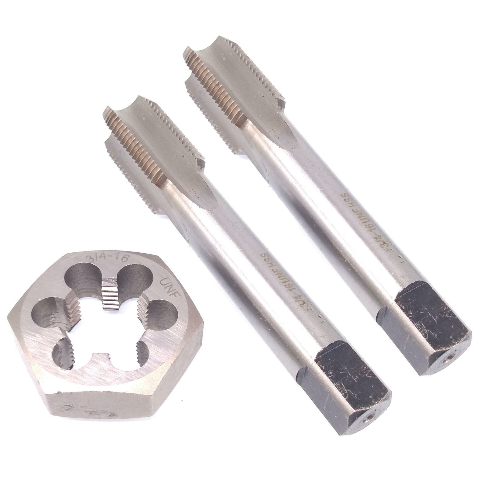 HSS 3/4-16 Taper & Plug Tap & 3/4-16 Hexagon Die Thread Right Hand Set