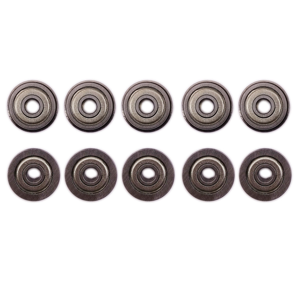 US Stock 10pcs F624zz Mini Metal Double Shielded Flanged Ball Bearings 4x13x5mm