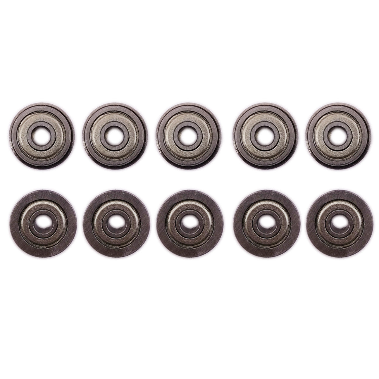 US Stock 10pcs F624zz Mini Metal Double Shielded Flanged Ball Bearings 4x13x5mm
