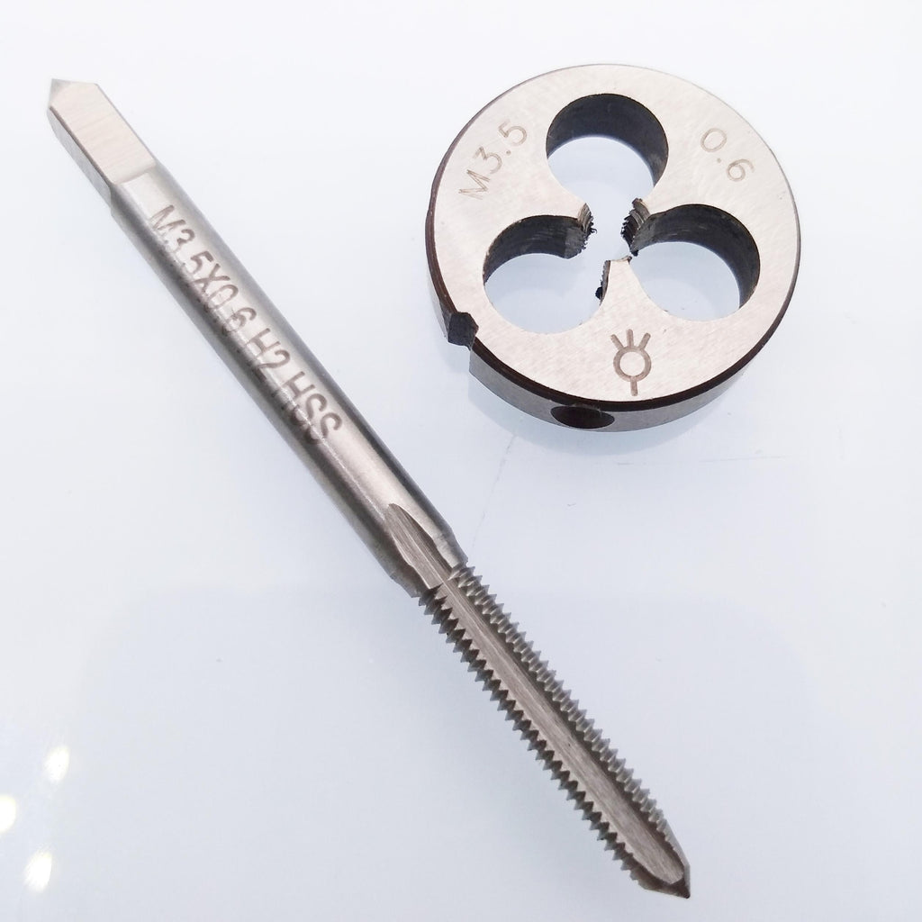 AU Stock HSS M3.5 x 0.6mm Tap & M3.5 x 0.6mm Die Metric Thread Right Hand