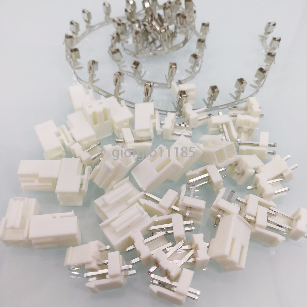 US Stock 50 Sets VH 3.96mm Connector 2 pins Housing & Base & Pins