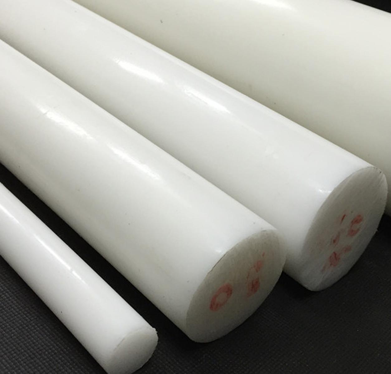US Stock 3pcs 25mm ±10% Dia. 13" Natural White Polyoxymethylene Acetal Rod