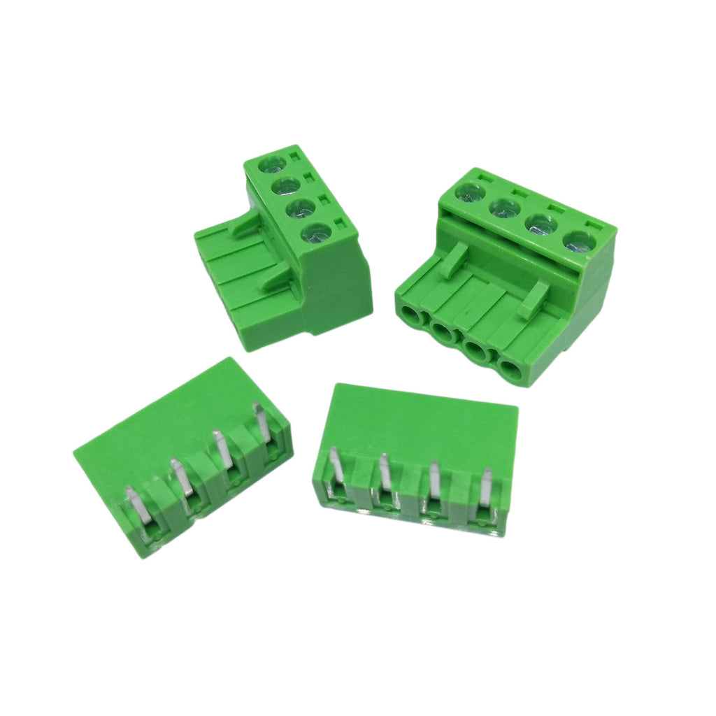 US Stock 10Set 2EDG 4 Plug-in Screw Terminal Block Connector 5.08mm Right Angle