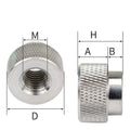 50pcs M3 - D12 x 12 Knurled Thumb Nuts Through Hole Hand Grip Knobs Alu Alloy