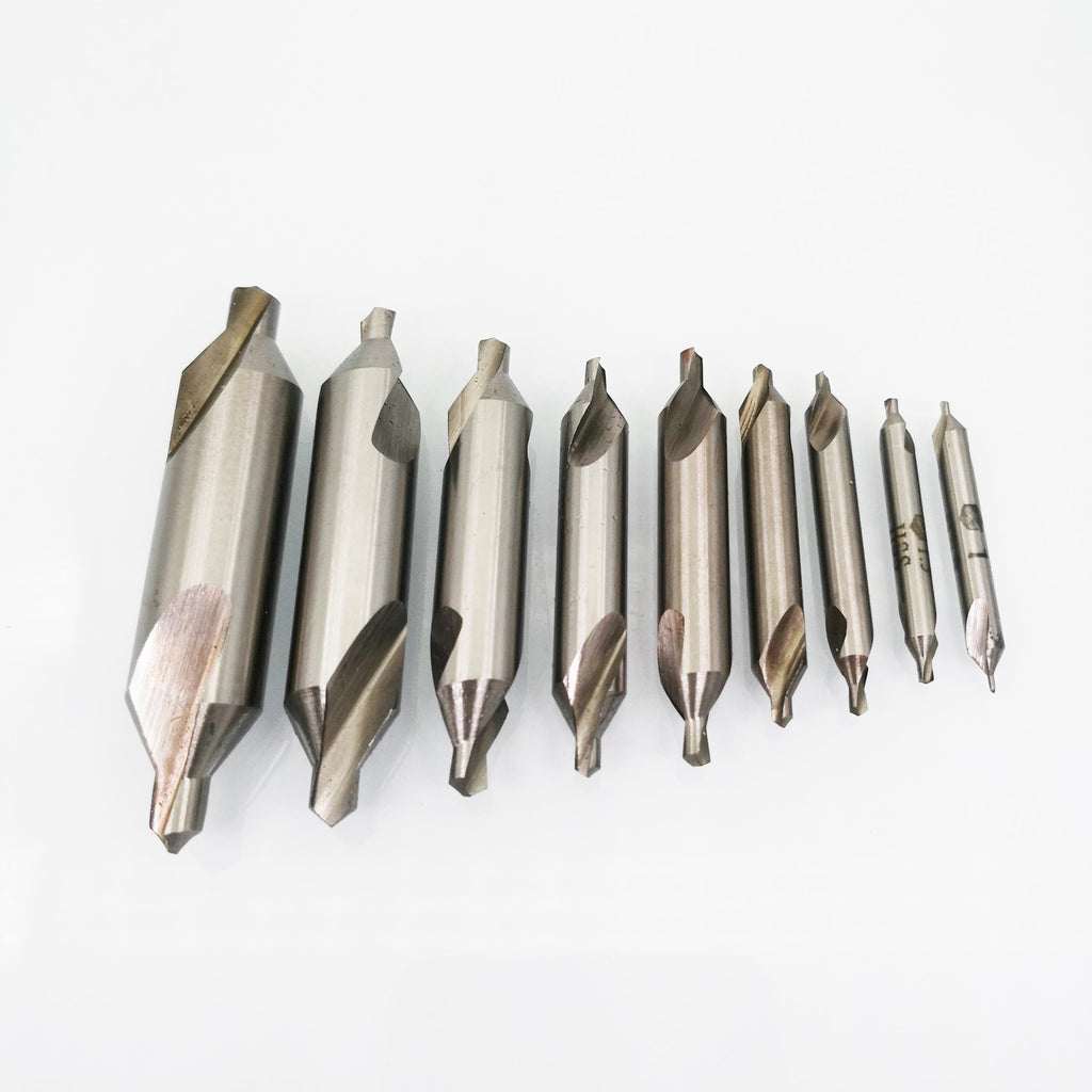 US Stock 9x Center Drill Set HSS Bit 1mm 1.5mm 2mm 2.5mm 3mm 3.15mm 4mm 5mm 6mm