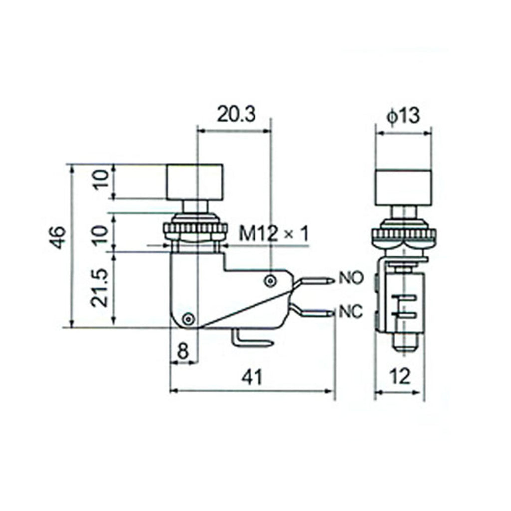US Stock 2pcs SPDT NO NC Momentary Green Cap Push Button Micro Switch DS438